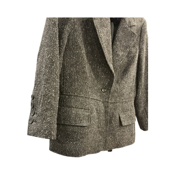 Daisy Fuentes Charcoal Tweed Blazer size 10 - Picture 9 of 10